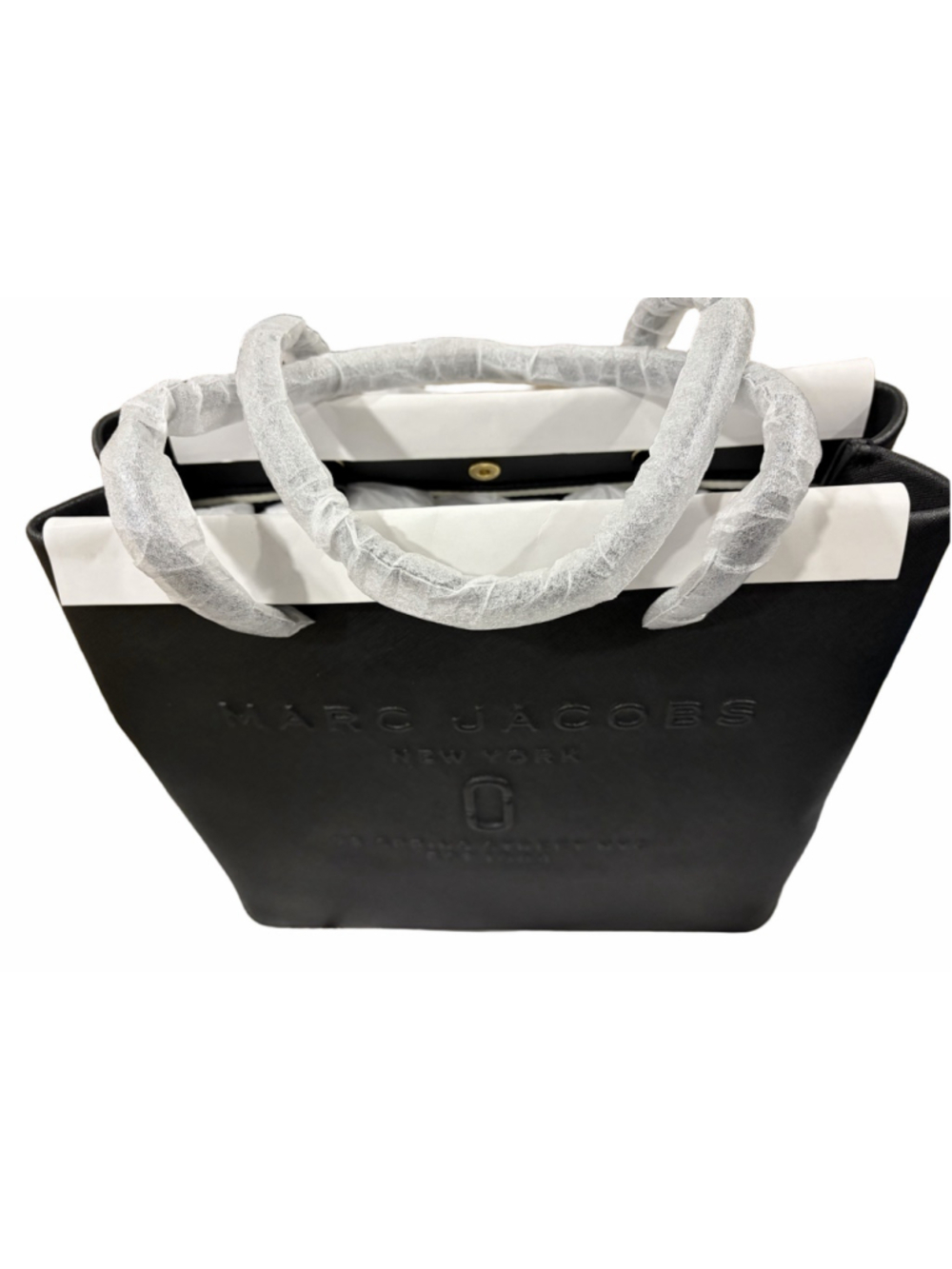 NWT Marc Jacobs Logo Shopper East-West Tote Bag in Black - Picture 12 of 13